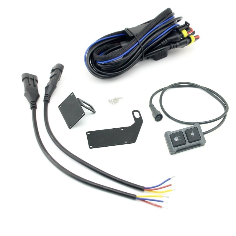 Светодиодный прожектор для мотоцикла, противотуманный фонарь, жгут проводов, кабельные реле, проводной переключатель дальнего и