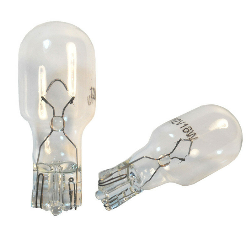 ハロゲンランプ用ガラス電球,10個,温かみのある白色,T15,w16w,12v,16w,クリアランス,ダッシュボード用