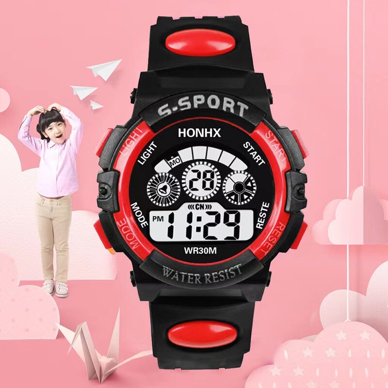 Men's and teenagers' sports watches multi-functional high school students' trend and high sense junior high school large dial el