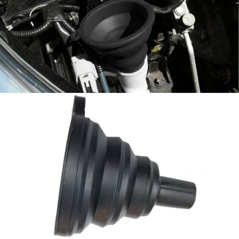 1 Pcs Car Funnel Silicone Universal Parts Petrol Accessories Black Collapsible Fluid Change Fill Gasoline Oil Fuel