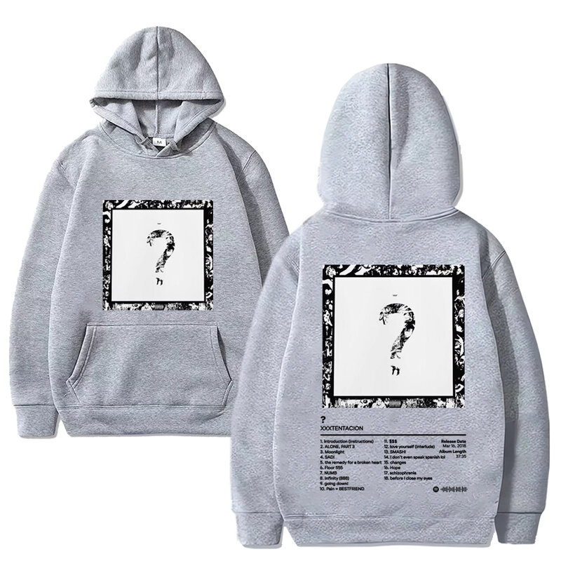 Rapper XXX hoodie grafis Album uniseks Hip Hop ukuran besar streetwear Pria Wanita vintage bulu lengan panjang Sweatshirt pullover