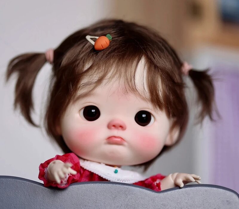 Dianmei grande cabeça série boneca, material de resina, maquiagem DIY boneca, brinquedo modelo, combinações múltiplas, 1:6
