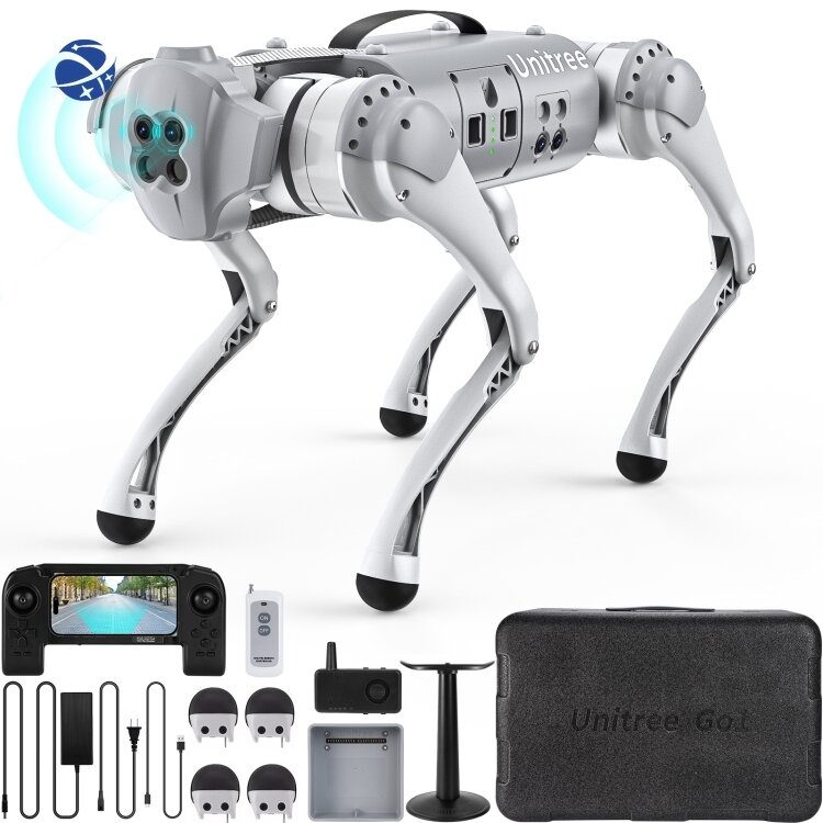 Yun Yi-High End inteligente pet eletrônico, High Tech Unitree Go1 Pro, inteligência biônica, robô cão quadrúpede, Plug EUA