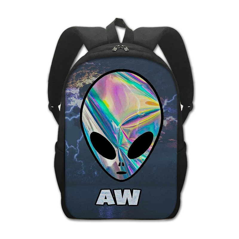 Divertente zaino stampato alieno per studenti bambini ragazzi ragazze Ufo zaini borsa da scuola per bambini per adolescenti Laptop Bookbags regalo