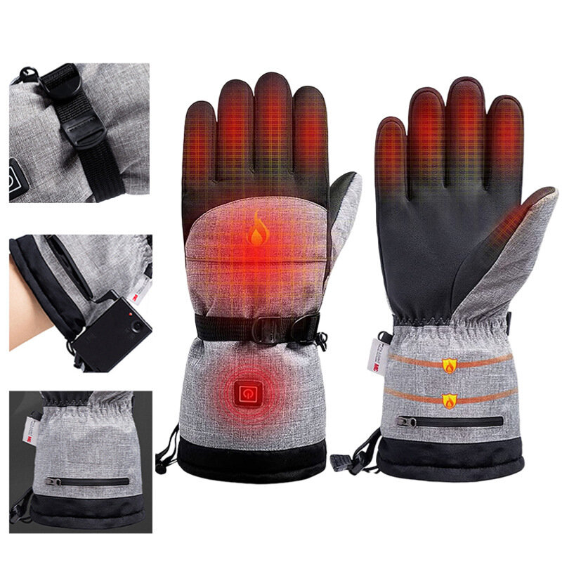 Intelligent Heating Gloves Outdoor Electric Heating Gloves Winter Cold and Warm Heating Gloves Skiing Gloves