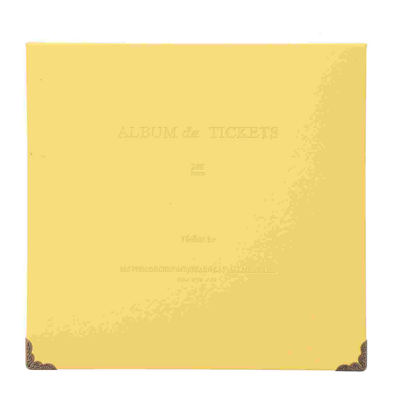 Buku koleksi Bill penyimpanan tiket film catatan Album foto penerimaan buku penyimpanan koleksi memori (kuning)