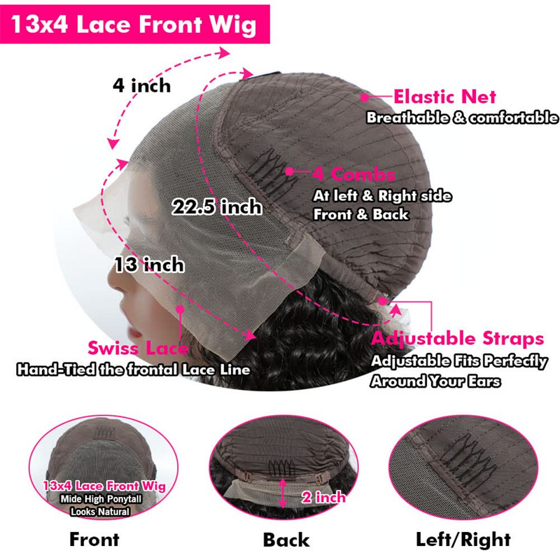 Pelucas frontales de encaje recto Borgoña 99J, cabello humano sin pegamento, brasileño, 13x4, transparente, HD