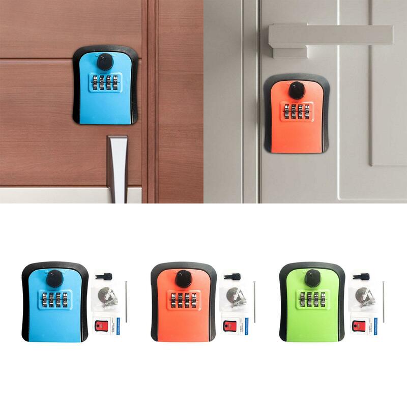 Kotak penyimpanan kunci tombol dipasang di dinding, kotak penyimpanan kunci kombinasi peninggi kunci cadangan untuk garasi Realtors rumah kunci kantor luar ruangan