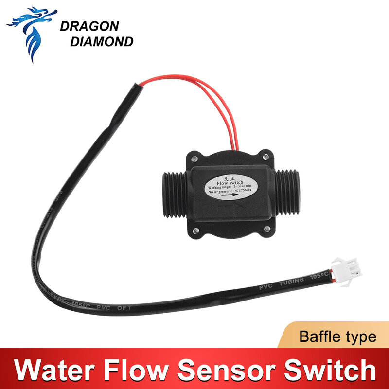 Interruptor de flujo de agua de protección de corte por agua, tipo deflector, interruptor de flujo de agua de corte láser, Sensor de inducción de 4 puntos