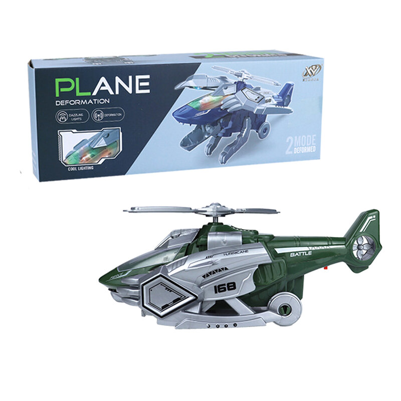 Helicóptero elétrico de deformação para crianças, durável, resistente a crash, dinossauro, presente para meninos e meninas
