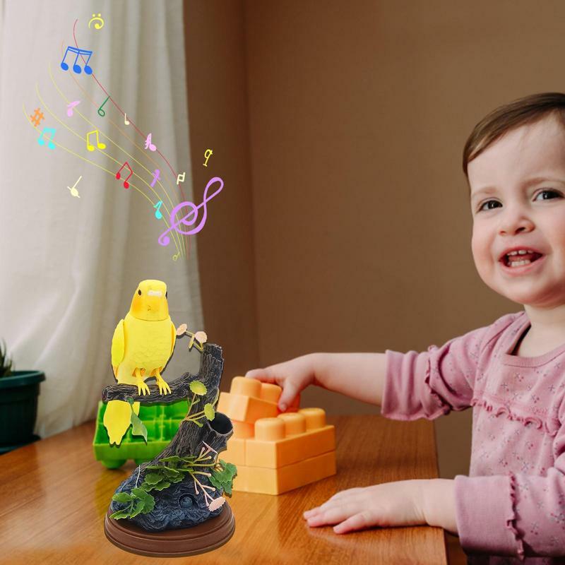 Electronic Parrot Stimulation Toy, Brinquedos Elétricos Pássaros, Voice Controlled Animal, Escritório, Home Decor Ornamento, Kids Birthday