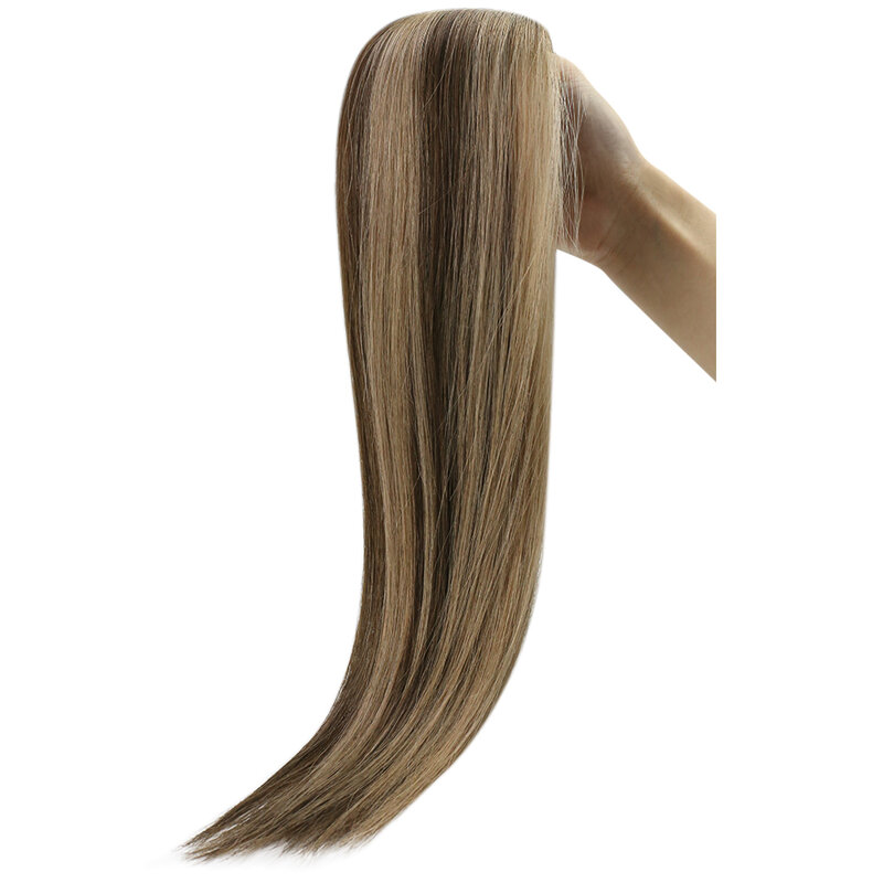 Moresoo-Extensions de Cheveux Humains Vierges à Double Proximité, Cheveux Brésiliens Naturels, Lisses et Invisibles, Injectés, 12 Mois, 2.5g par Pièce