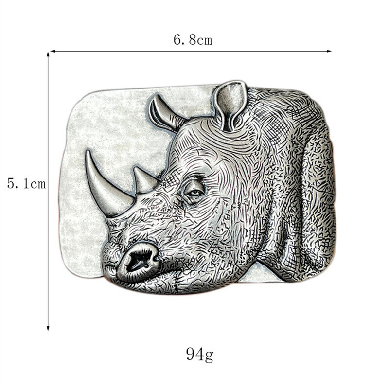 Rhino belt buckle Western style