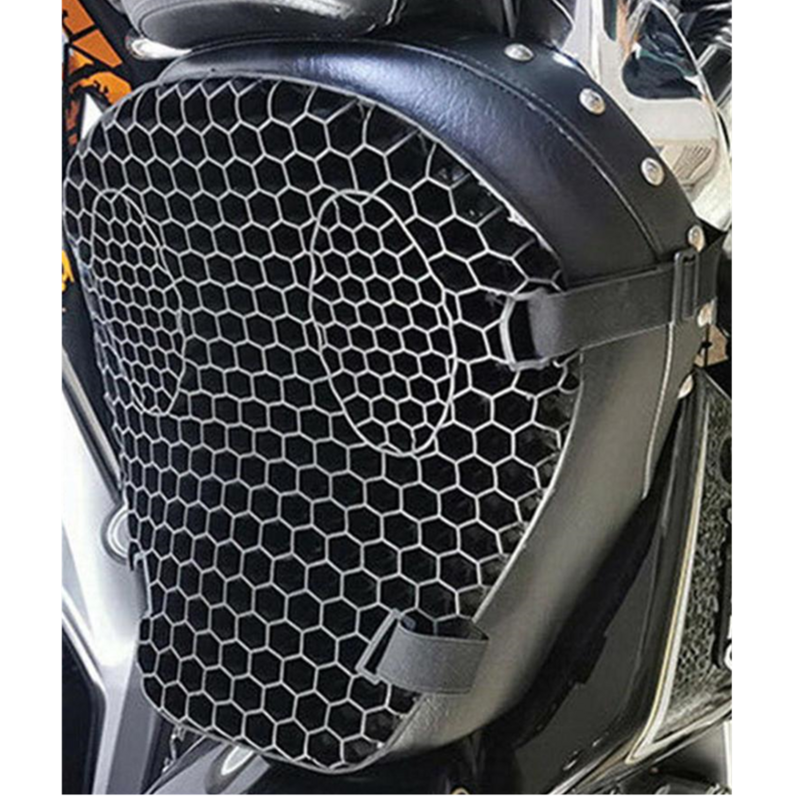 Motocicleta 3D malha tecido almofada do assento, amortecedor, alívio de pressão, favo de mel, descompressão tampa, confortável, Autobike