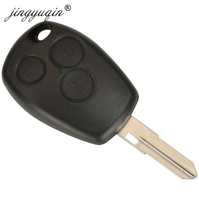 Jingyuqin 10pcs 3 pulsanti Remote VAC102 guscio chiave per Renault Duster Logan Fluence Clio Sandeo Master Vivaro Megane Fob Case