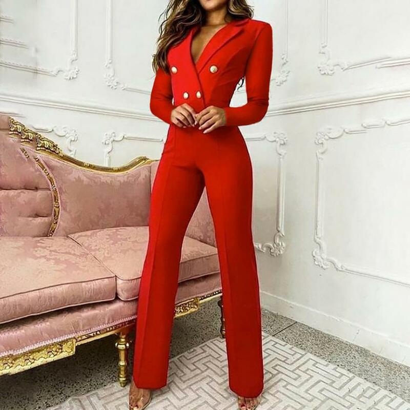 Office Romper Women Jumpsuit Sexy Blazer V Neck Casual Lady Bodycon Jumpsuit Business Romper Overall Women One Piece Outfit