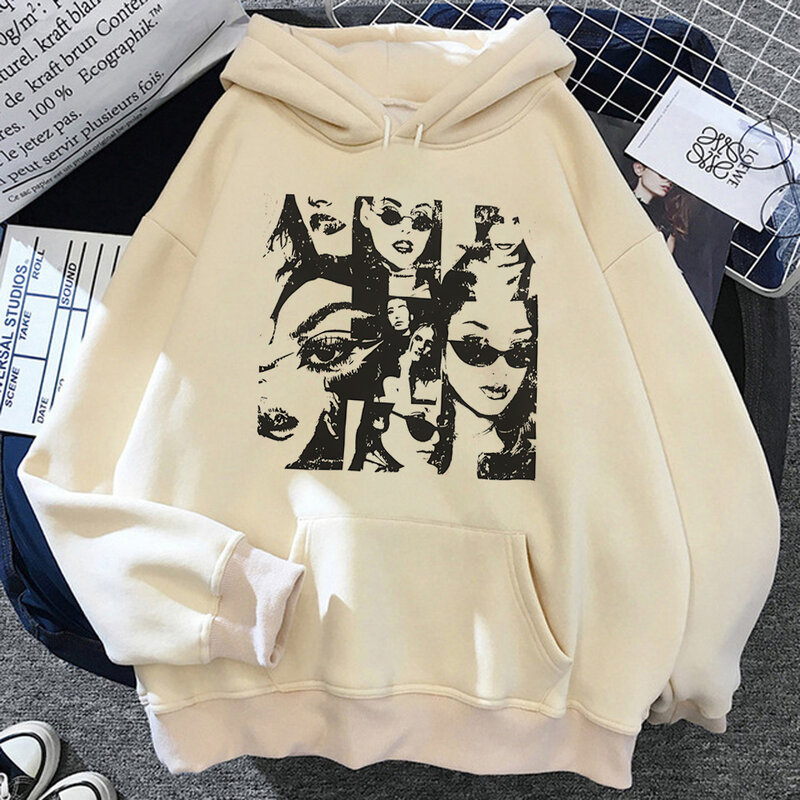 Sudadera con capucha de los años 90 para mujer, ropa divertida de anime, jersey de manga larga, 2000