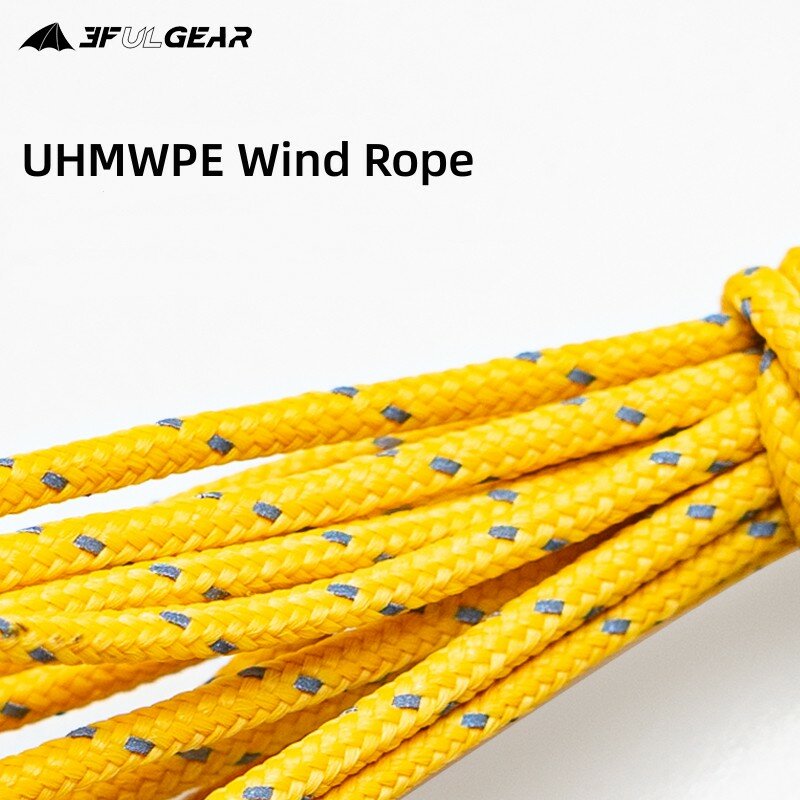 3F UL GEAR Outdoor 2/1.5MM 20 Meters Dyneema Reflective Rope Camping Tent Nylon UHMWPE Wind Rope