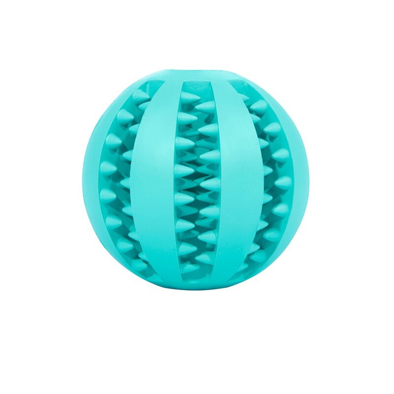 Bolas de goma interactivas para perros pequeños y grandes, juguetes para masticar, limpieza de dientes de mascotas, Bola de comida Indestructible