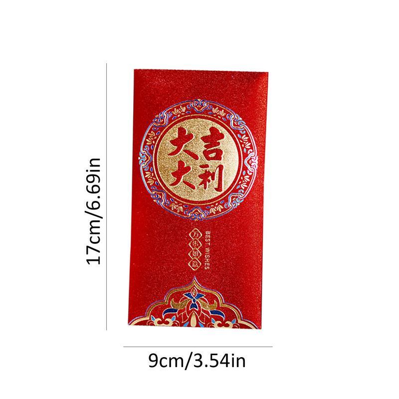 Enveloppe rouge porte-bonheur pour le nouvel an chinois, enveloppe cadeau Dragon Year Money Pocket Aazole, 2024