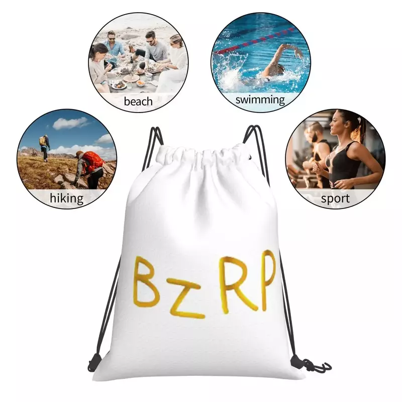 Bizarrap Cap (BZRP) Backpacks Casual Portable Drawstring Bags Drawstring Bundle Pocket Sundries Bag Book Bags For Man Woman