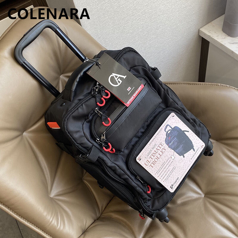 COLENARA-maleta multifuncional de tela Oxford, Maleta de 18 ", 20" y 22 ", maleta con ruedas, Maleta ligera para equipaje rodante