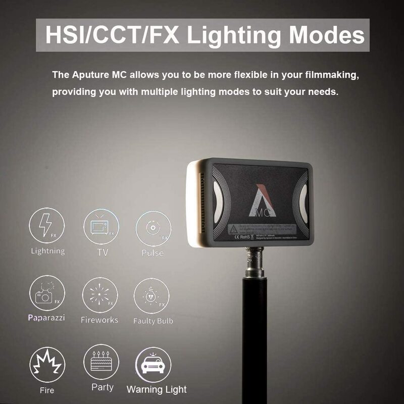 AL-MC LED RGBWW 3200 k-6500 K, lampu pencahayaan fotografi, lampu Video, kontrol Sidus AppCCT, AL-MC Mini RGB