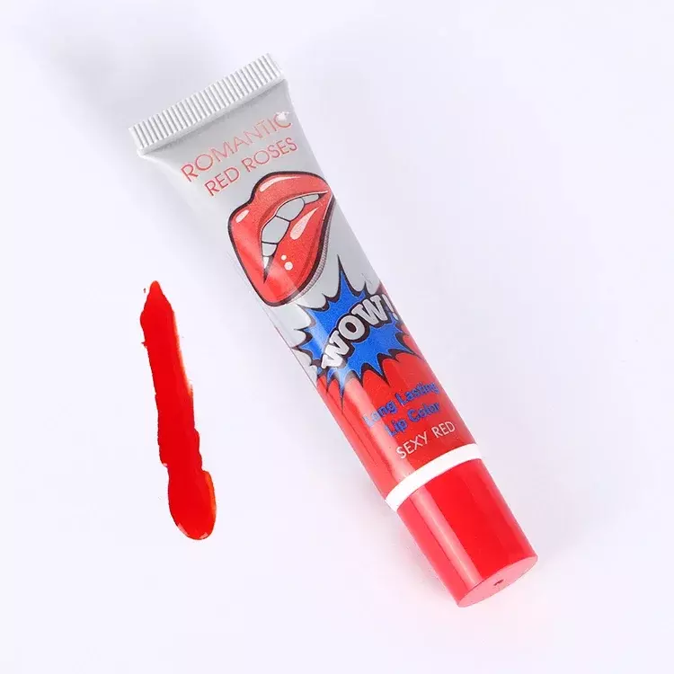 로맨틱 베어 뷰티 레드 와우 메이크업 매트 립글로스, 6 색 방수 액체 립스틱, 불투과성 립글로스 화장품