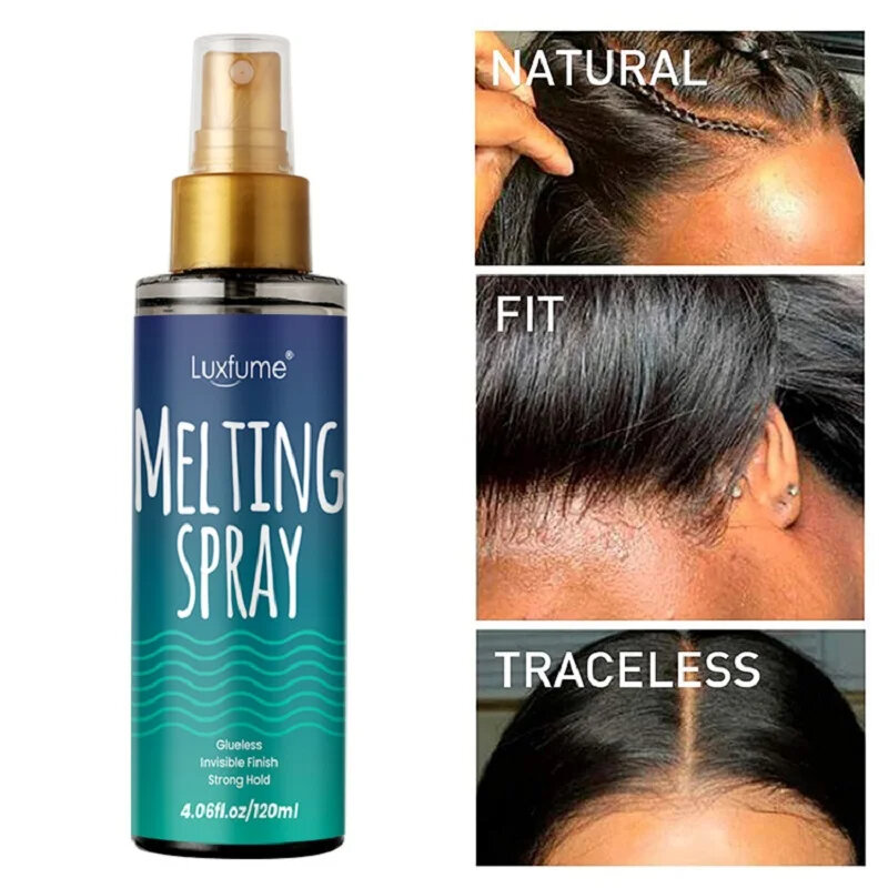 Spray de fusão para peruca dianteira do laço, Derretimento duradouro, Glue Spray para derreter a peruca