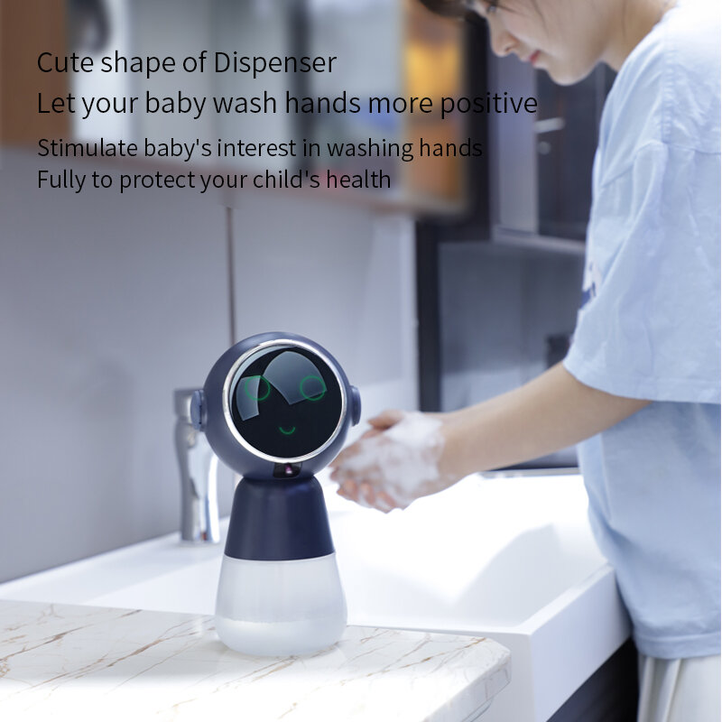 Dispenser automatico di sapone schiumogeno Dispenser di disinfettante per le mani a induzione intelligente lavatrice elettrica per la casa ricaricabile