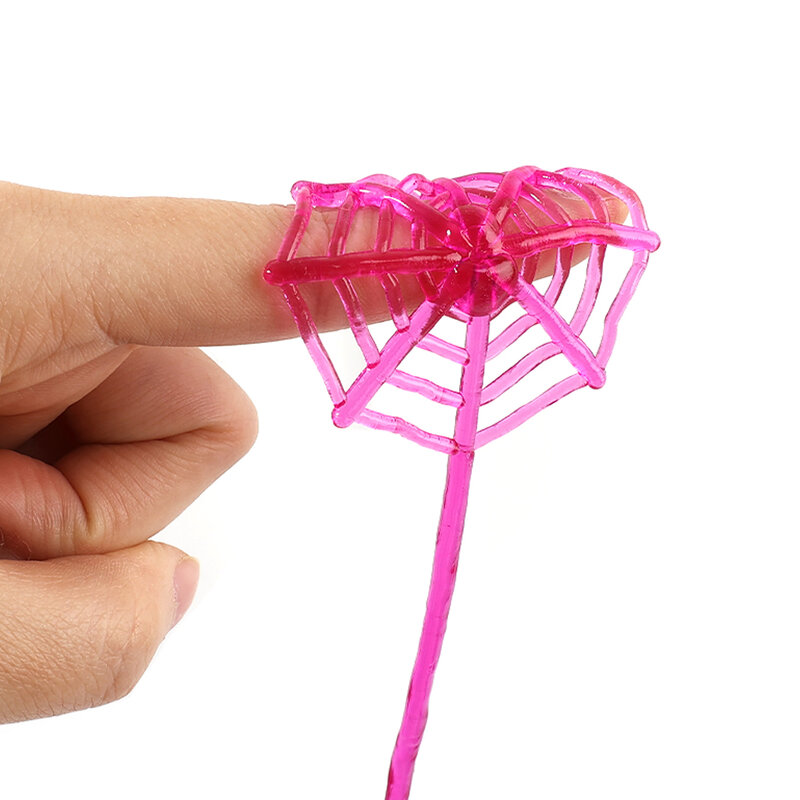 1-10 buah mainan jaring laba-laba Lengket lembut elastis dapat diregangkan untuk anak-anak pesta ulang tahun hadiah pesta Halloween stres mainan