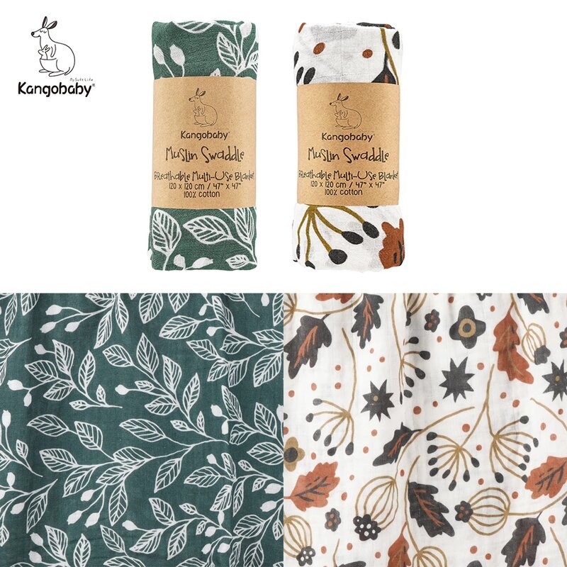 Муслиновые пеленки для новорожденных Kangobaby # My Soft Life #2 шт./упаковка, 100% хлопок