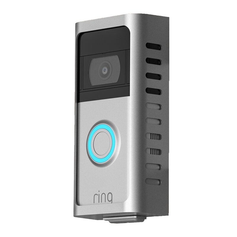 Anti-Theft Doorbell Mount Fit For Ring Video Doorbell 1/2/3/3 Plus/4/2020 Release/2023 Silver