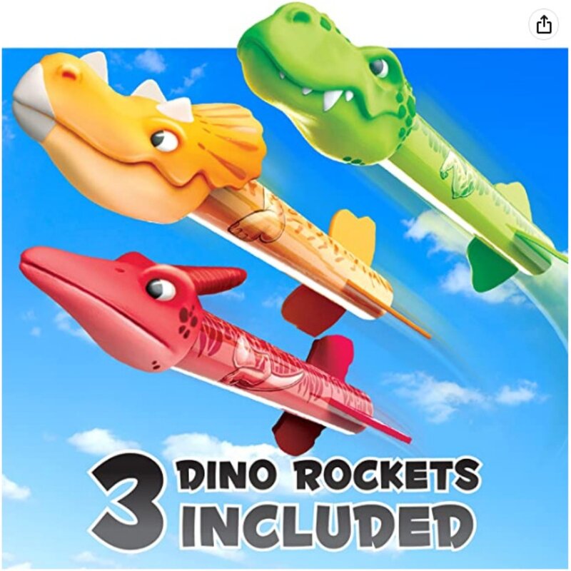 Air Pressed Dino Blasters Strong Power Adjustable Direction Toy Rocket Launcher Jump Stomp Fun Launcher Toy Outdoor Toy