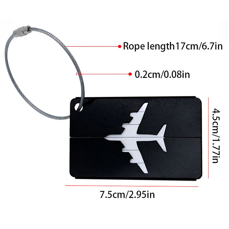 Aluminium Alloy Travel Luggage Tags Baggage Name Tags Suitcase Address Label Holder Metal Luggage Tag Travel Accessories