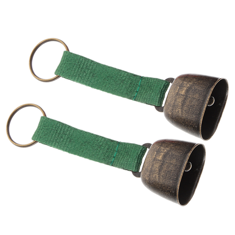 Accessori per campane da campeggio all'aperto da 2 pezzi campane per orsi per escursioni in ferro con zaino in metallo