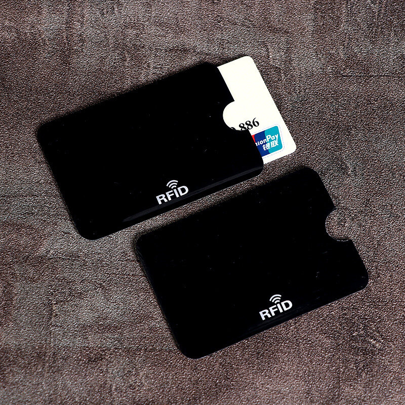 10 szt. Anty Rfid pojemnik na kartę bankową blokada NFC blokująca blokada identyfikator etui na karty kredytowe mężczyzn kobiet Laser aluminiowy etui na karty ochrony