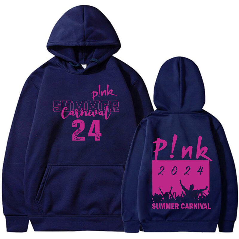 Różowa piosenkarka letnie karnawałowe 2024 bluzy z kapturem męskie kobiety moda pulower w stylu Harajuku Vintage na co dzień bluzy typu Oversized płaszcz prezent dla fanów