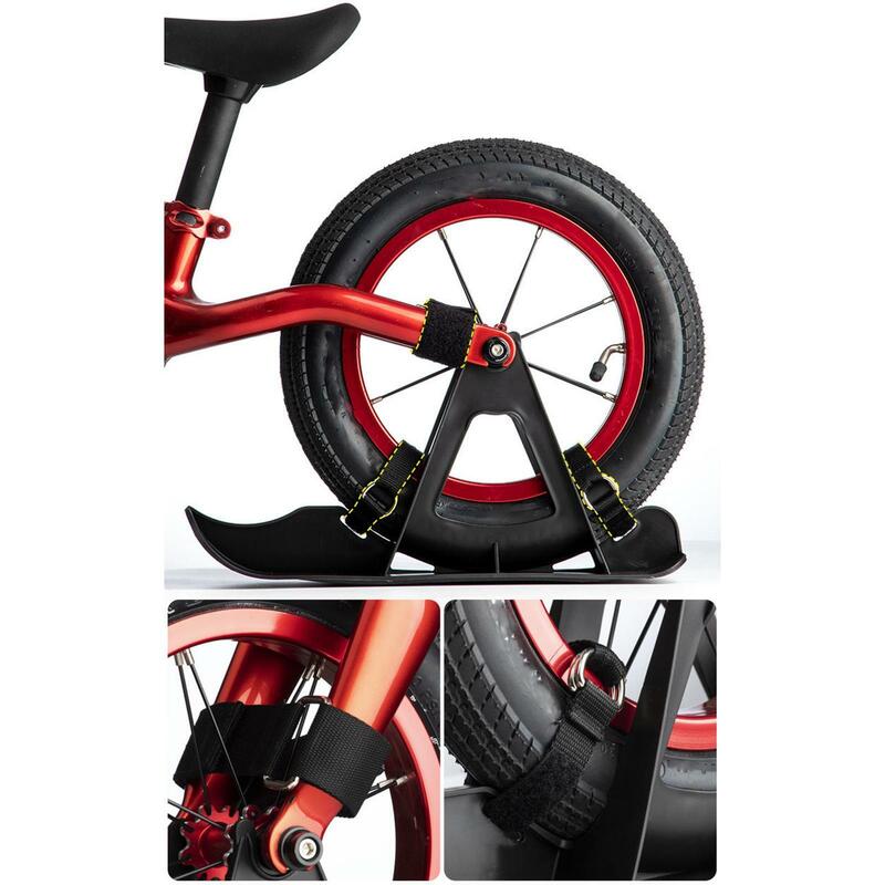 Accesorio de trineo de esquí para niños, bicicleta de equilibrio para nieve, hierba, tabla de esquí, Rojo