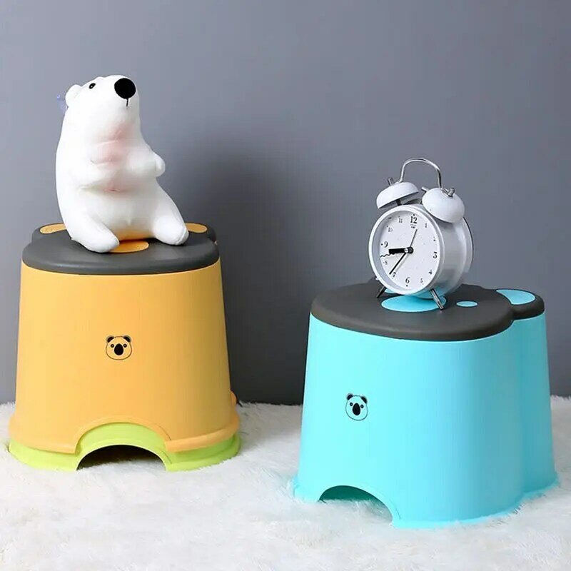 3 Size 1Pc Anti-skid Plastic Children Stool Household Low Stool Cartoon Small Step Stool Stepping Bench Stable Bedside Stools