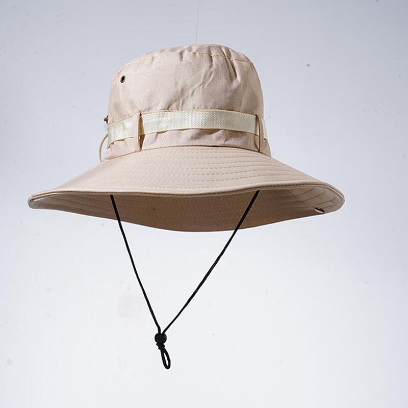 유니섹스 야외 작업 등산 하이킹 모자, 넓은 챙 태양 모자, UV 보호 버킷 캡, 캠핑 낚시용