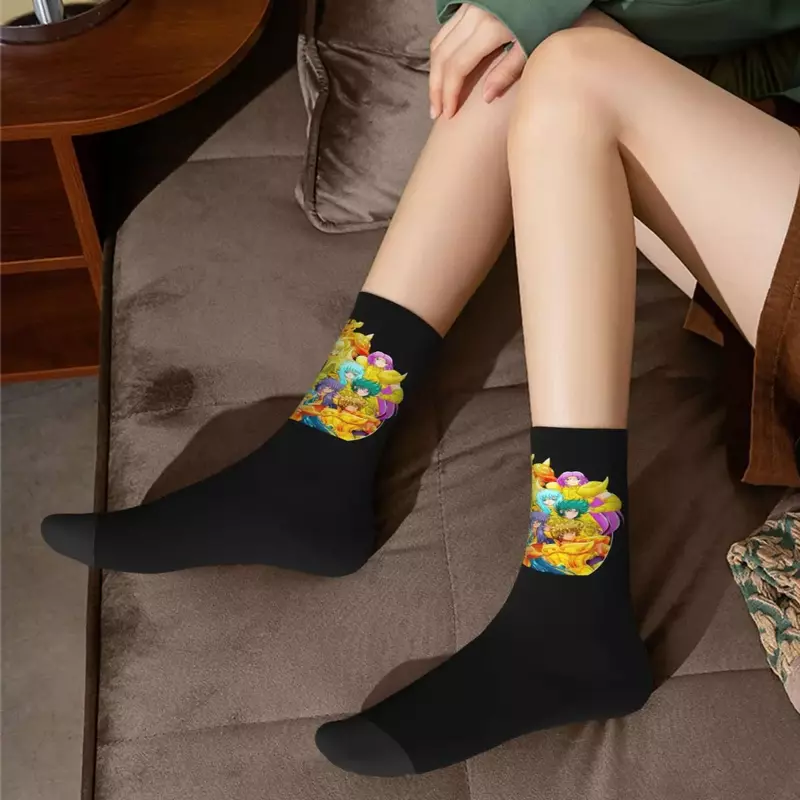 The Seiya Knights Merch Socks Harajuku Sweat Absorbing Stockings All Season Long Socks Accessories for Man's Woman's Gifts