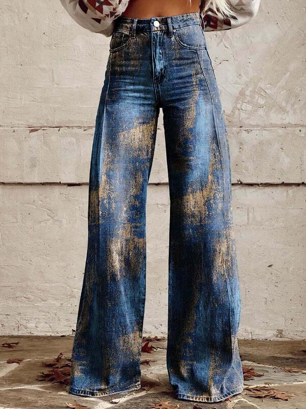 Women's Trendy Jeans Wash Blue Women's Pants Basic Versatile Women's Jeans Fashionable and Comfortable Hot Selling Jeans