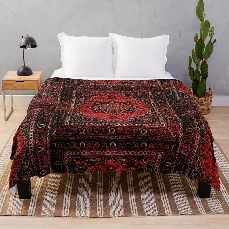 Olhar persa do tapete em Rose Throw Blanket, cobertores ponderados, luxo