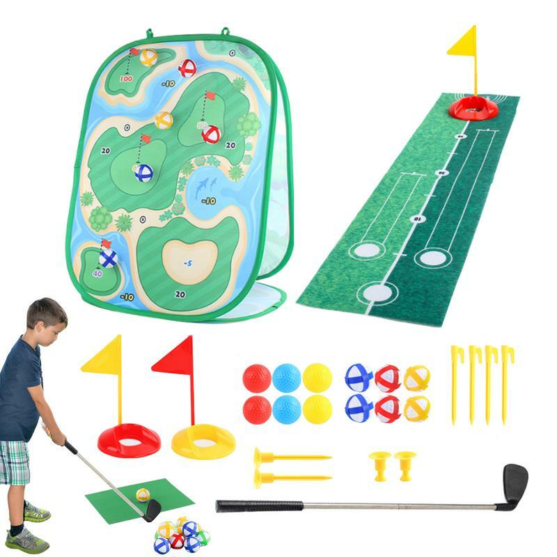 Polymères de jeu de golf pour adultes et enfants, kits de pratique de golf, jouets de sport amusants pour la famille, fête de jardin dans l'arrière-cour, jeux de plein air