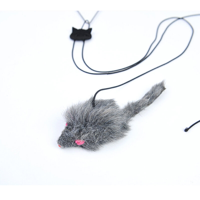1/2/3PCS Cat Mouse Toy Interactive Cat Toy Hanging Door Retractable Toy Cat Scratch Rope Funny Cats Feather Stick Pet Products