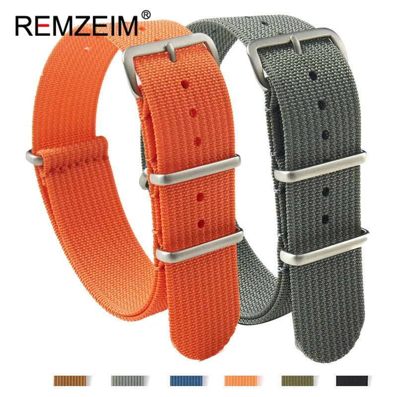 Alta Qualidade Nylon 18mm 20mm 22mm Watch Band Waterproof Watch Strap Militar Casual Watchband Army Sport Strap Substituir