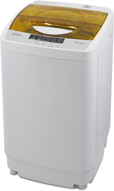 Panda-Máquina de lavar portátil, 10 LBS capacidade, totalmente automático, 1.34 Cu.ft Top Load lavadora portátil com bomba de drenagem embutida