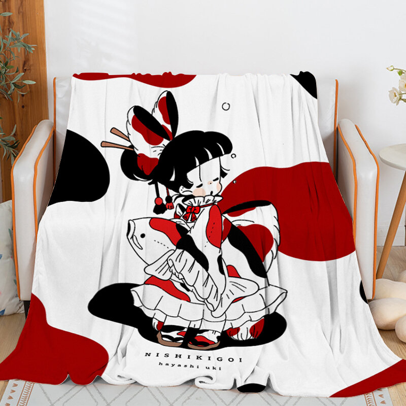 H-Hayashi-cama de microfibra de joelho, cobertor de sofá, fofo e macio, king size, camping e sesta, U-Uki, inverno