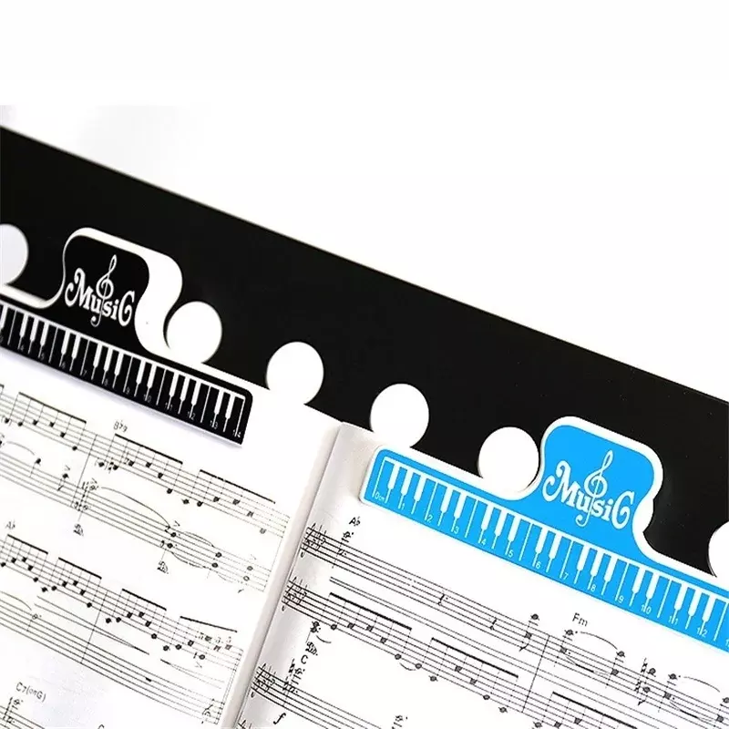 Penjepit tetap skor musik plastik warna-warni 1 buah 15cm pemegang kertas buku untuk gitar biola pemutar Piano multi-fungsi alat tulis